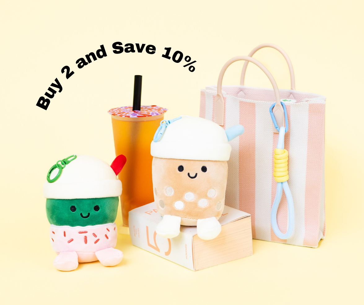 Milk Tea Plush Boba Tote – Cute 3‑in‑1 Drink Carrier – Spark