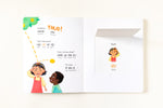 Load image into Gallery viewer, Inside lift‑the‑flap page from the bilingual Hindi–English children’s book Coco's Lemonade showing a hurt vocabulary word with Hindi and English text for early readers.
