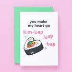 Load image into Gallery viewer, Cute Korean Asian Stationery Kimbap Greeting Card with Heart Shaped Gimbap by Spark Collection
