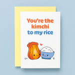 Load image into Gallery viewer, Cute Korean Asian Stationery 'You're the Kimchi to my Rice' Greeting Card with yellow envelope by Spark Collection
