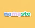 Load image into Gallery viewer, Namaste Sticker Hindi Yoga Meditation by Spark Collection
