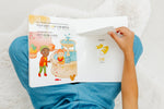 Load image into Gallery viewer, Inside lift‑the‑flap page from the bilingual Korean–English children’s book Pay It Forward showing a shoes vocabulary word with Korean Hangul and English text for early readers.
